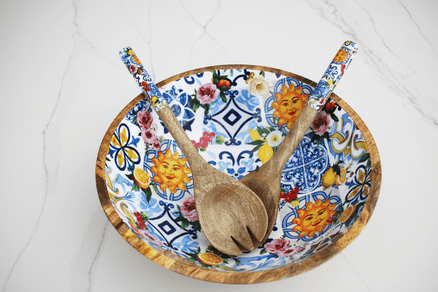 Mediterranean Christmas Salad Bowl with Servers (PRE-ORDER)