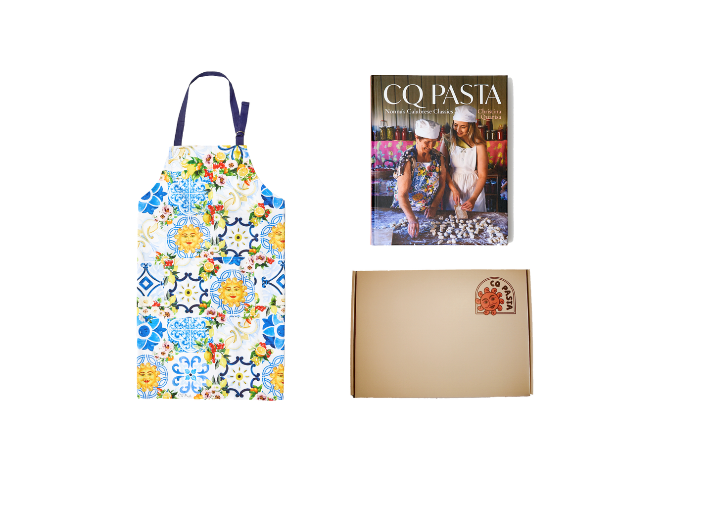 Mediterranean Apron + Cookbook pack