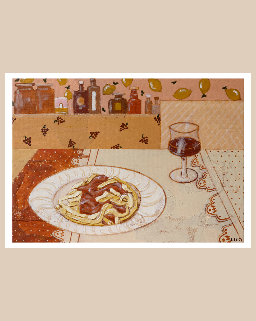 Pasta at Nonna's- ART PRINT by Marissa Lico