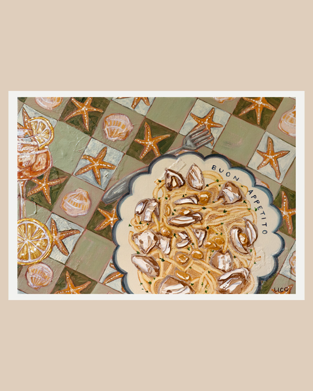 Pasta by the Sea- ART PRINT by Marissa Lico