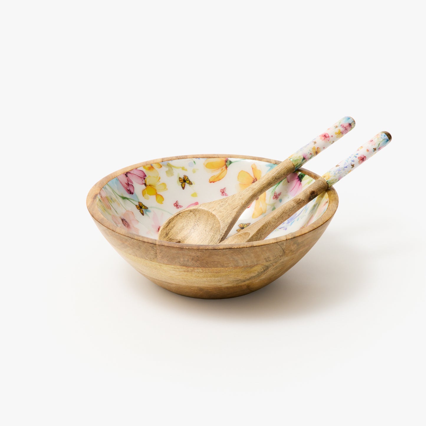Poppy Salad Bowl with Servers