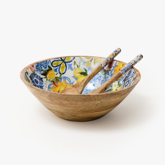 Mediterranean Salad Bowl with Servers